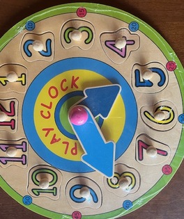 ZEGAR edukacyjne drewniana układanka z uchwytami puzzle Marko