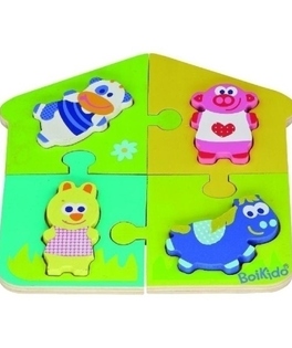 Farma drewniane puzzle edukacyjne BoiKido